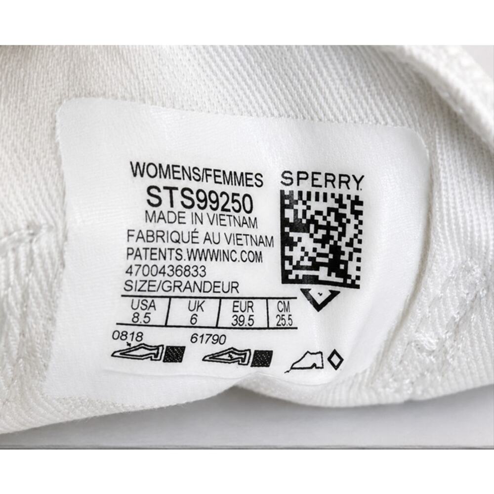 Sperry Womens Top Sider White Canvas Boat Casual Dock Shoe,  Size 8.5 EUC - Picture 4 of 4